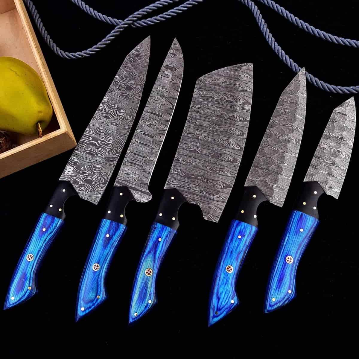 Custom handmade kitchen cutlery and chef knife sets by Rock Blades