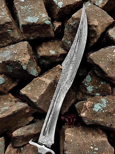 Hand Forged Damascus Steel Spartan Sword Replica | 28" Historical Collectible