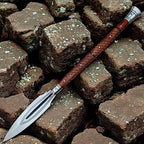Handmade 5160 Carbon Steel Viking Spear – full product view