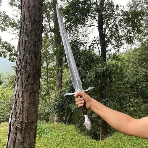 Hand-Forged Carbon Steel Sword | 36" Rosewood Handle Medieval Sword Replica Gift