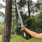 Handmade Carbon Steel Medieval Sword with Sheath – full product view