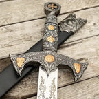 38-inch handmade Knights Templar great sword with high-carbon steel blade – view 2