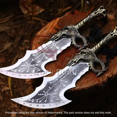 GOD OF WAR KRATOS BLADES | BLADES OF CHAOS | KRATOS TWIN BLADES | TITANIUM CHAIN