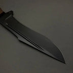 13-inch handmade D2 steel Bowie knife with rosewood handle and leather sheath – view 4