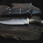 Bullet Train The Wolf Bowie Knife Replica – Stag Handle – handle or hilt detail
