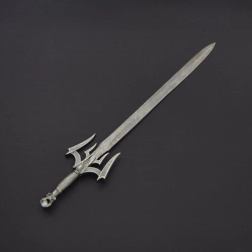 Custom Handmade Damascus Blade 38" Long Barbarian Sword / Templar Knight Sword