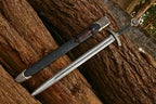 Handmade Damascus Templar Sword with Rosewood Scabbard – included sheath or scabbard view