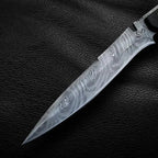 Resident Evil 4 Damascus Knife Replica – Micarta Handle – alternate angle