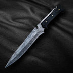 Resident Evil 4 Damascus Knife Replica – Micarta Handle – material and finish detail