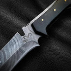 Resident Evil 4 Damascus Knife Replica – Micarta Handle – handle or hilt detail