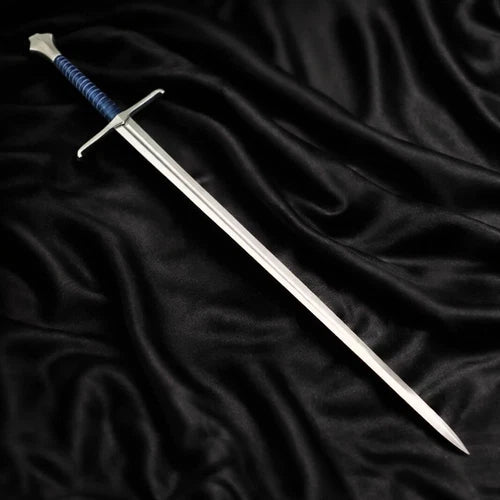 Hand Forged 5160 Steel Sword 38 Inch Full Tang Long Sword with Leather Scabbard