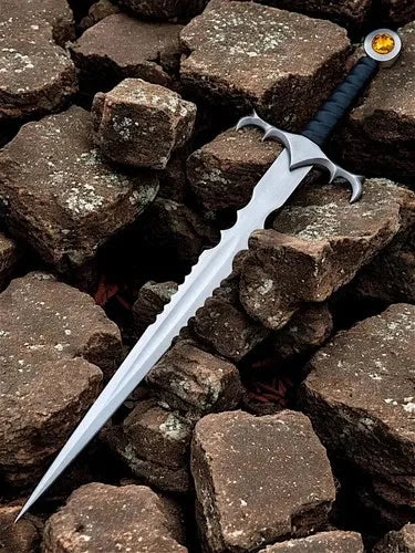 Hand Forged Fantasy Demon Sword with Scabbard | Custom Gothic Sword Dark Fantasy