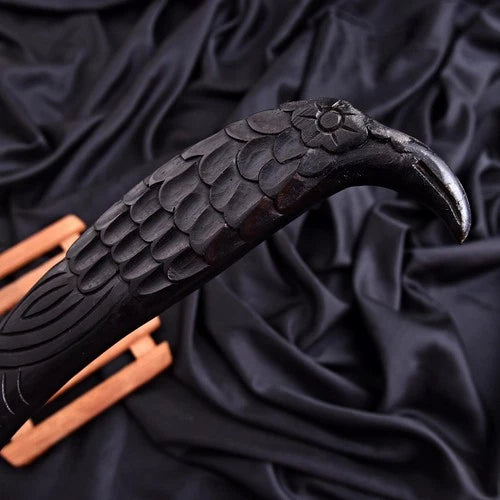 Hand Forged Viking Axe Raven Axe, Hand carved Bearded axe Collectible Hatchet