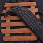 23-inch handmade raven bearded Viking axe with forged steel head and wood handle – view 4