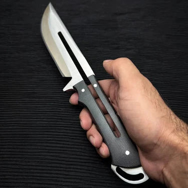 Handmade Cyberpunk 2077 Stinger Replica Knife, Leather Sheath | Full Tang Knife