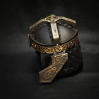 Gimli Dwarven Helmet Replica – Steel Fantasy Collectible – handle or hilt detail