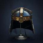 Gimli Dwarven Helmet Replica – Steel Fantasy Collectible – full product view