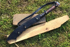 34-inch handmade full-tang 5160 high-carbon machete sword with rosewood and buffalo horn handle – view 4