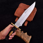 Firefly Jayne Cobb Bowie Knife Replica – Bull Horn – collector display view