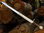 Handmade Excalibur-Inspired Carbon Steel Display Sword – included sheath or scabbard view