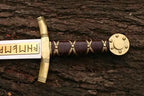 Handmade Excalibur-Inspired Carbon Steel Display Sword – handle and fittings detail