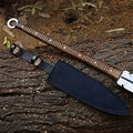Handmade Medieval Replica Spear | Carbon Steel LARP Spear | Rose Wood Handle