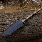 Handmade Carbon Steel Medieval Spear – handle and fittings detail