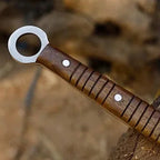 Handmade Carbon Steel Medieval Spear – craftsmanship close-up