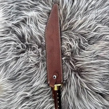 Handmade Merovingian Seax Knife , Leather Sheath Viking Historical Replica Art
