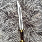 Handmade 1075 Carbon Steel Merovingian Seax – craftsmanship close-up