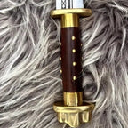 Handmade 1075 Carbon Steel Merovingian Seax – handle and fittings detail