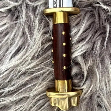 Handmade Merovingian Seax Knife , Leather Sheath Viking Historical Replica Art