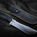 Punisher M4X D2 Bowie Knife Replica – Micarta Handle – collector display view