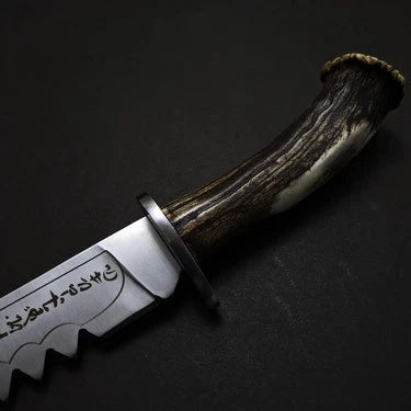 Handmade Supernatural Ruby's Knife Replica: Stag Antler Handle, Leather Sheath