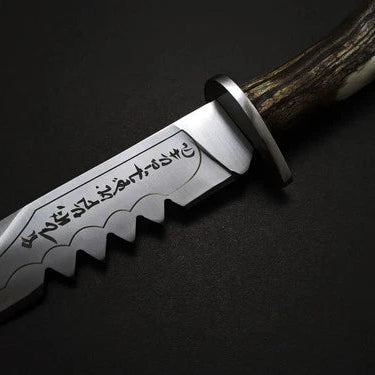 Handmade Supernatural Ruby's Knife Replica: Stag Antler Handle, Leather Sheath