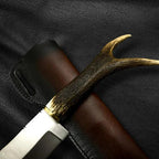 Legends of the Fall D2 Bowie Knife Replica – Antler – material and finish detail