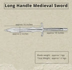 26-inch handmade full-tang 5160 medieval spear sword with rosewood handle – view 5