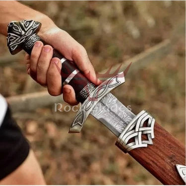 Handmade Damascus Steel Viking Sword Medieval Sword with scabbard Norseman Sword