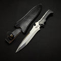 RE4 Jack Krauser Knife Replica: D2 Steel Full Tang with Leather Sheath Bowie