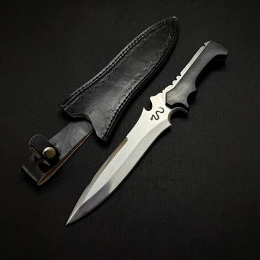 RE4 Jack Krauser Knife Replica: D2 Steel Full Tang with Leather Sheath Bowie