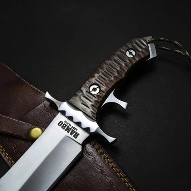 Rambo V "HEARTSTOPPER" Replica Knife Stainless Steel Movie Prop with Sheath Gift