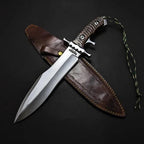 Rambo V Heartstopper Knife Replica – Stainless Steel – collector display view