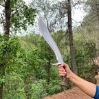 Handmade 5160 Carbon Steel Machete with Sheath – alternate display angle