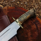 Seraphim Falls Bowie Knife Replica – Brass Guard – collector display view