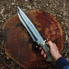 Seraphim Falls Bowie Knife Replica – Brass Guard – material and finish detail