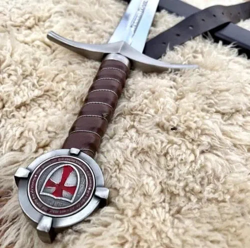The Accolade Sword of Knights Templar Handmade Collectible Sword Wall Décor Gift