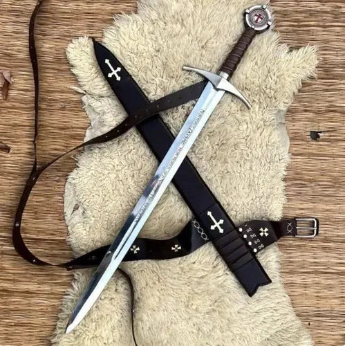 The Accolade Sword of Knights Templar Handmade Collectible Sword Wall Décor Gift