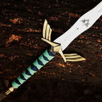 Zelda Skyward Master Sword Replica with Scabbard – material and finish detail