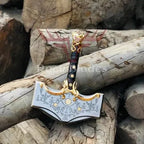 God of War Mjolnir Hammer Replica – Metal Display Piece – collector display view