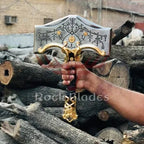 God of War Mjolnir Hammer Replica – Metal Display Piece – full product view